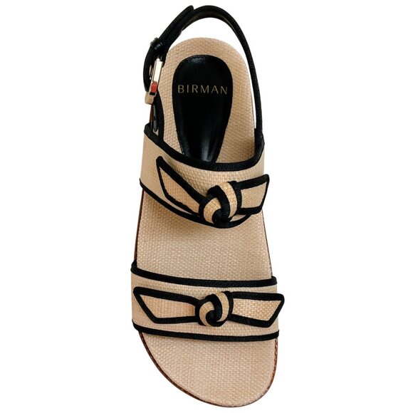 Alexandre Birman Natural Grosgrain Raffia Sport Sandals - Picture 4 of 8